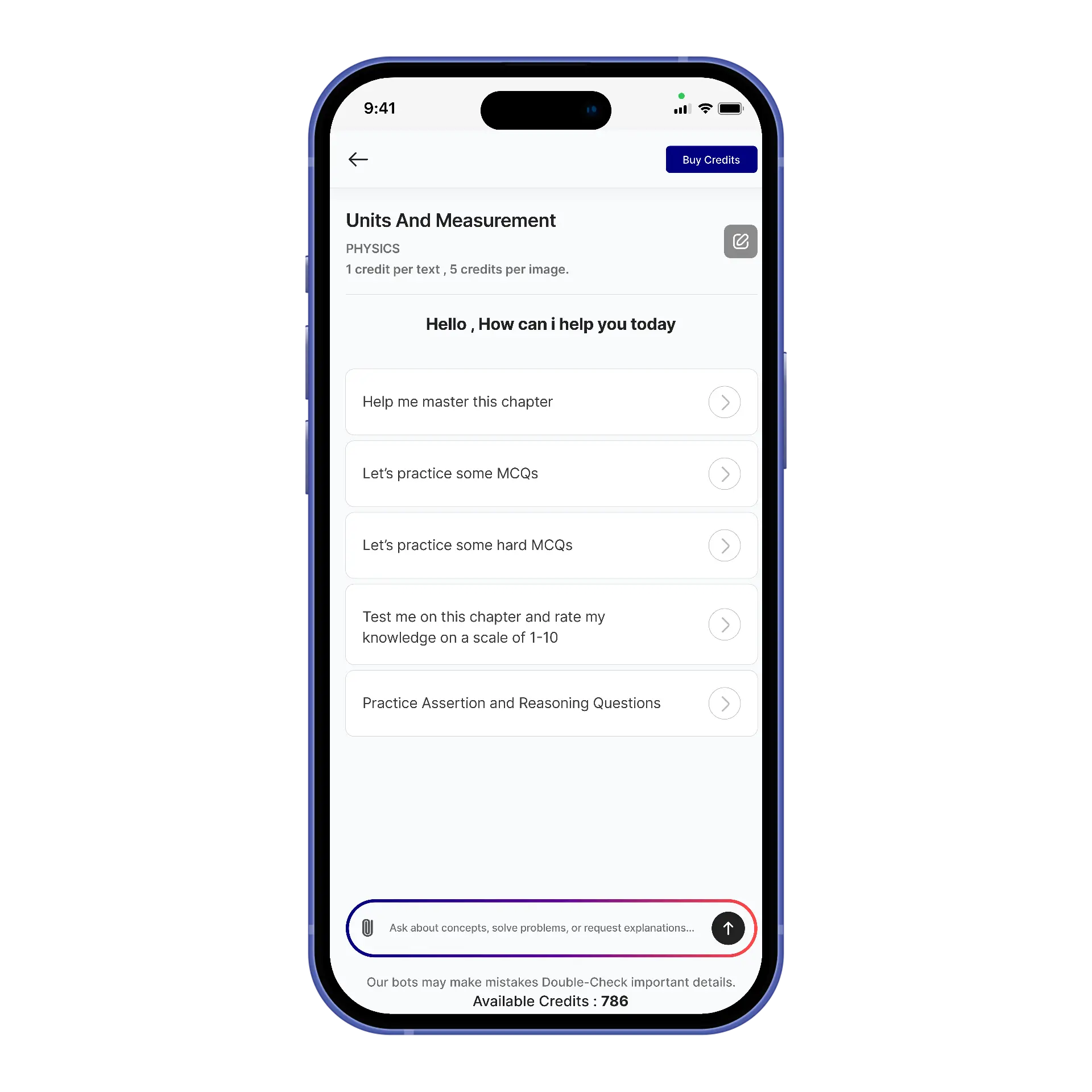 TopAll Chapter Wise Tests Screen